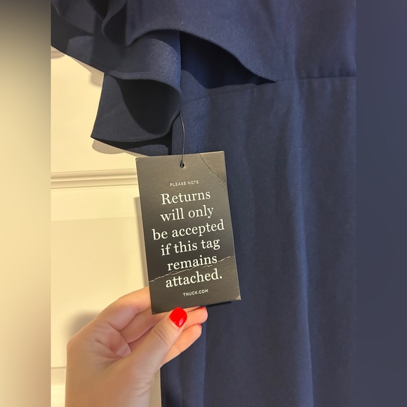 POMANDER PLACE Navy Cape Leah Dress size 10 - Picture 5 of 7